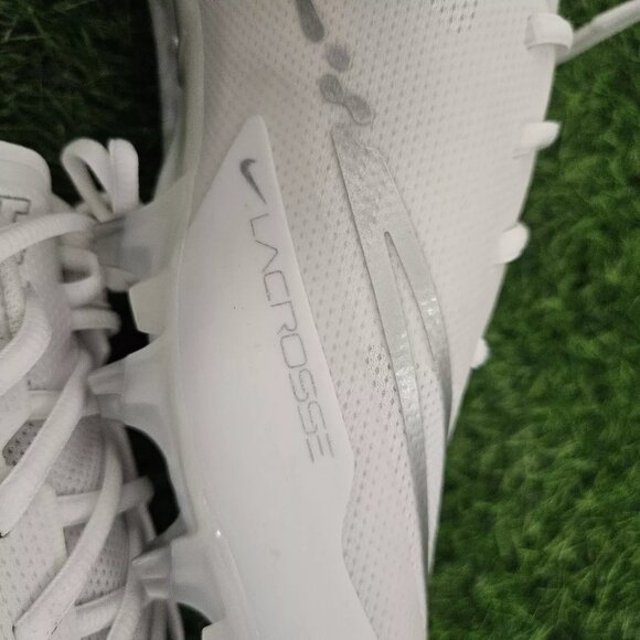 Nike Alpha Huarache 8 Pro LAX Lacrosse Cleats White CW4446-100 Men Size 9.5 NEW